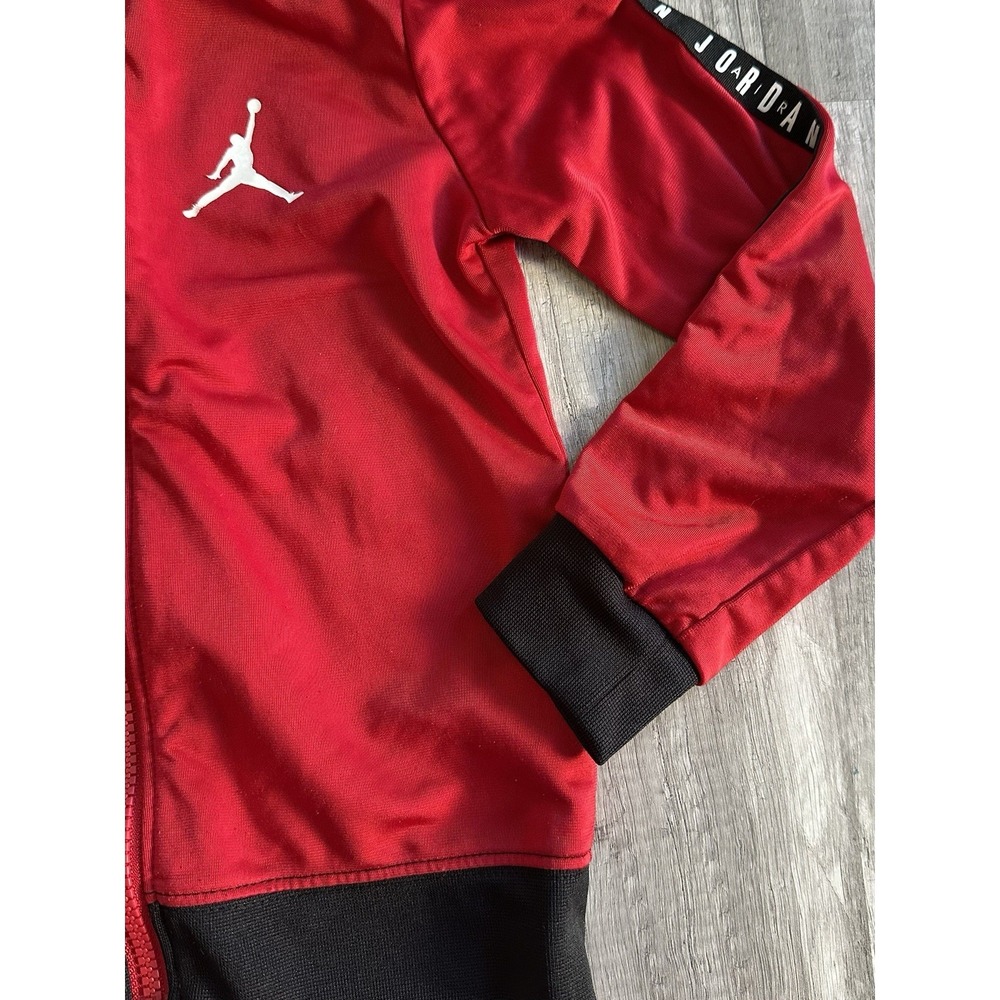 Air Jordan Boys 4T Red Full-Zip Track Jacket Athletic Warm-Up Jacket - Picture 3 of 11